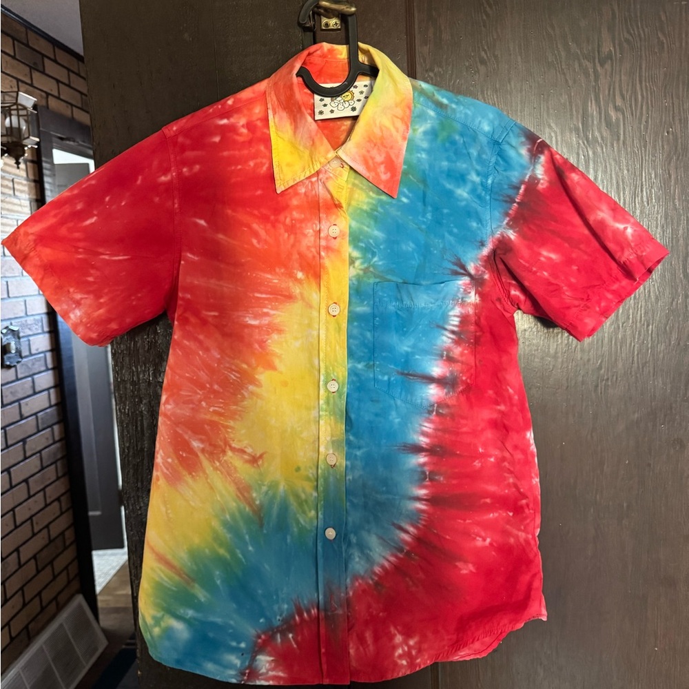 Big bud press Tie-Dye button up
